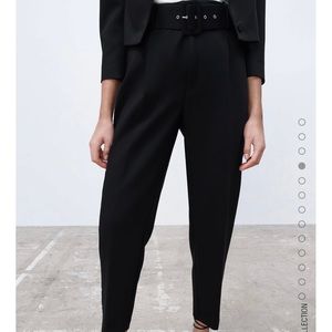 PANTS WITH FABRIC-COVERED BELT